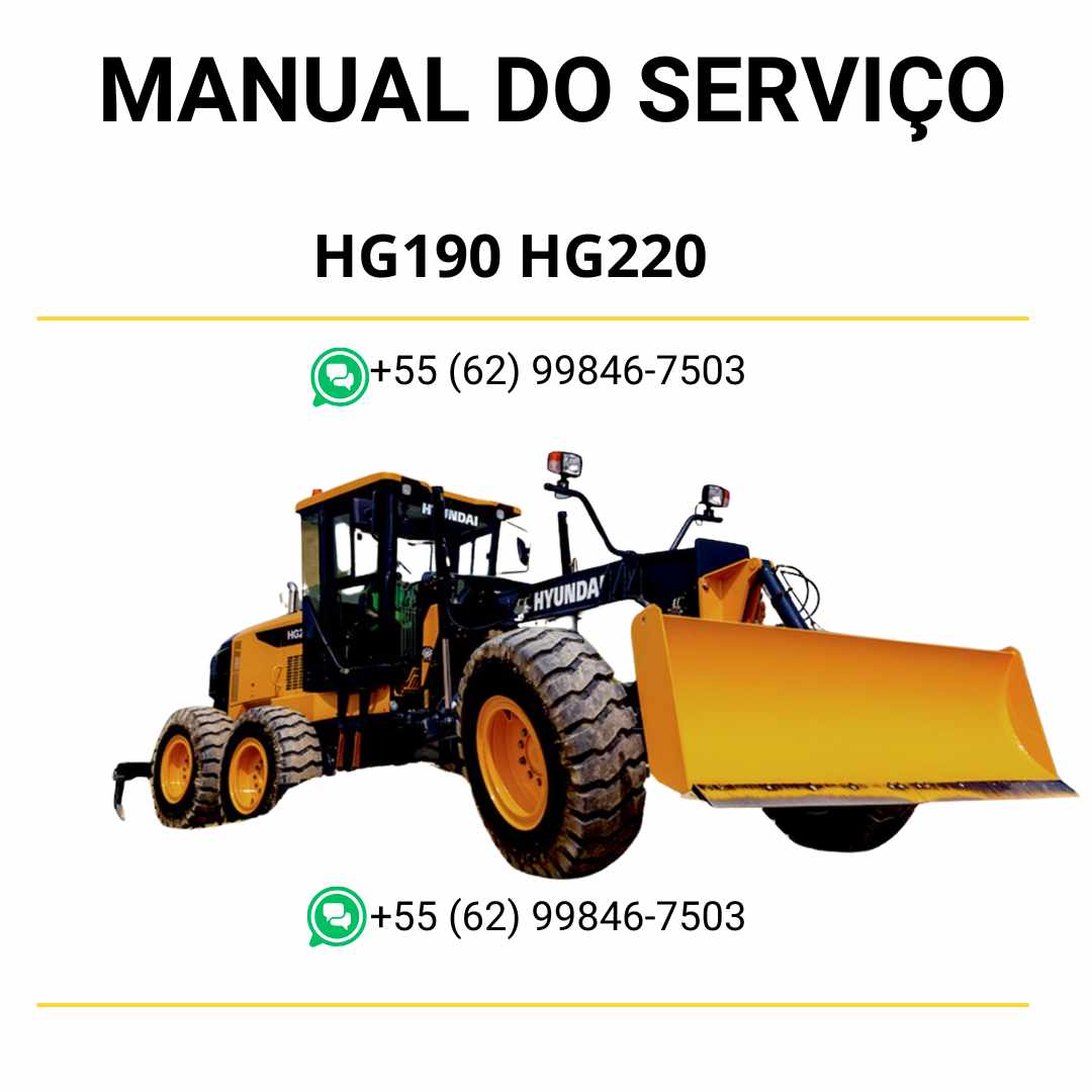 Manual de serviço Hyundai HG190 e HG220 motor em PDF, guia técnico com instruções de manutenção detalhadas e ilustrações mecânicas