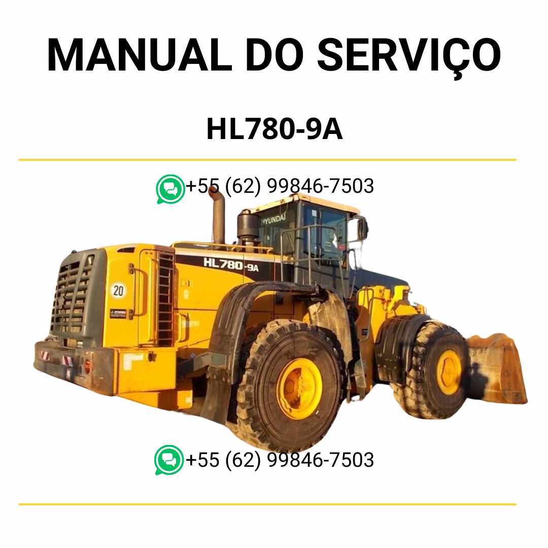 Manual de serviço Hyundai HL780-9A para pa-carregadora em PDF, guia completo de manutenção com instruções detalhadas e esquemas técnicos