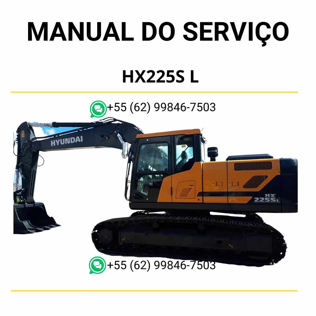 Manual de serviço Hyundai HX260LT3 escavador hidráulico em PDF, guia detalhado de manutenção com diagramas técnicos e instruções completas