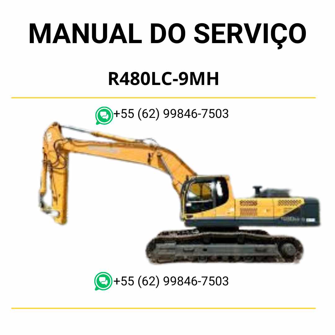 Manual de serviço Hyundai R480LC-9MH escavador hidráulico em PDF com guia completo de manutenção preventiva e diagramas técnicos ilustrados