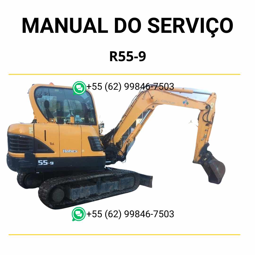 Manual de serviço Hyundai R55-9 escavador hidráulico em PDF com orientações completas de manutenção e diagramas técnicos ilustrados