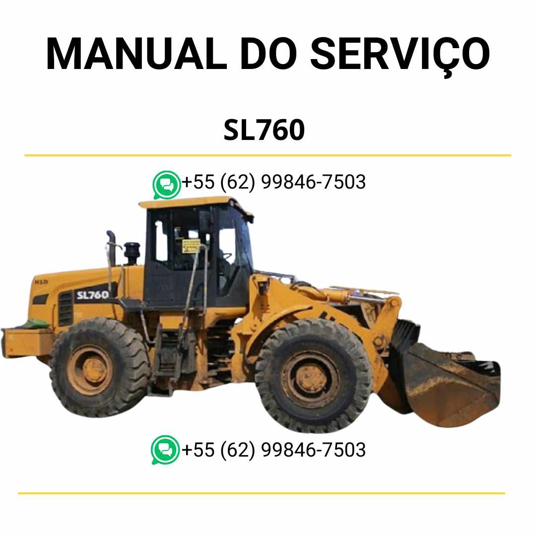 Manual de serviço Hyundai SL760 pá carregadeira em PDF com procedimentos técnicos, ilustrações e guia completo de manutenção profissional