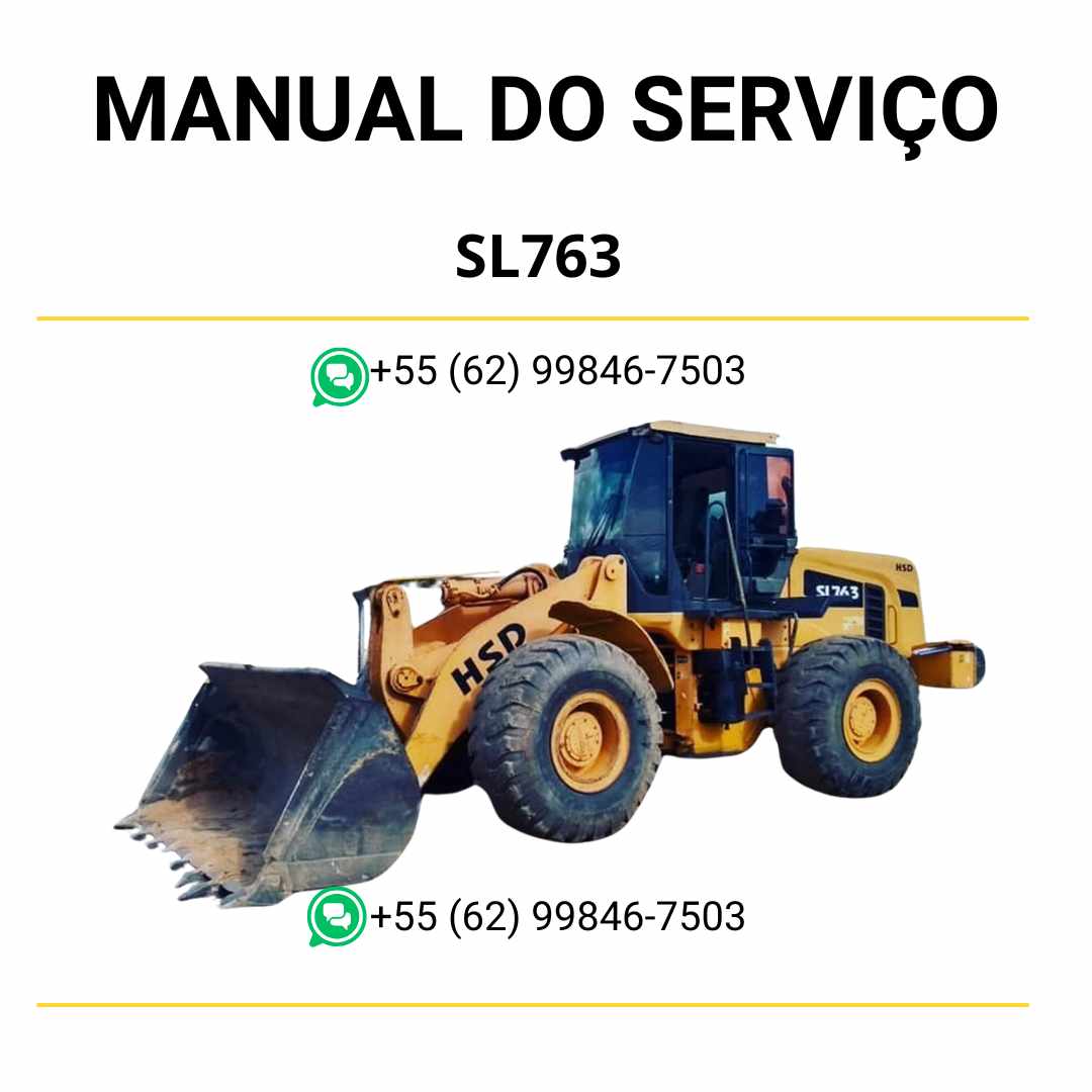 Manual de serviço Hyundai SL763 pá carregadeira em PDF com instruções técnicas detalhadas, diagramas e procedimentos completos de manutenção