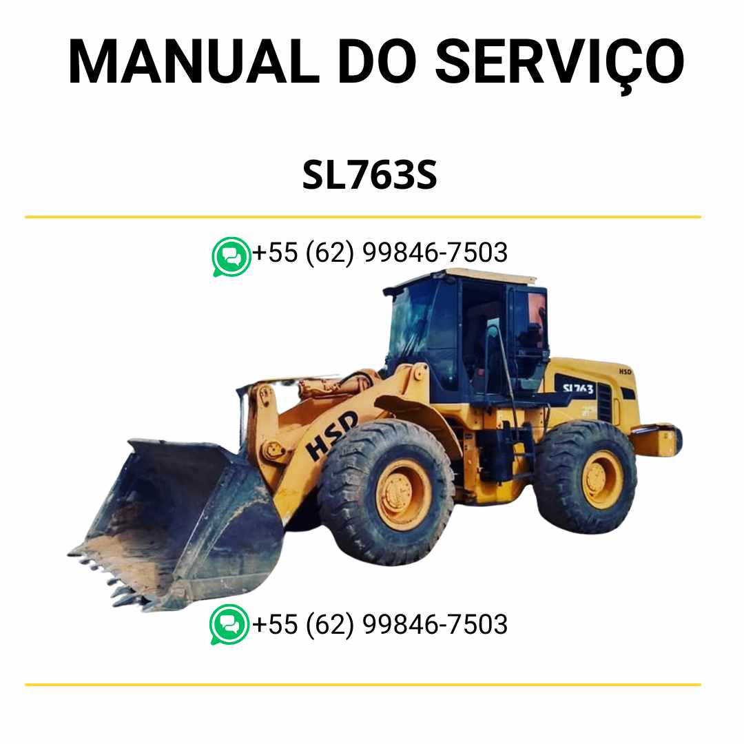 Manual de serviço Hyundai SL763S pá carregadeira em PDF com instruções técnicas, diagramas e procedimentos completos de manutenção