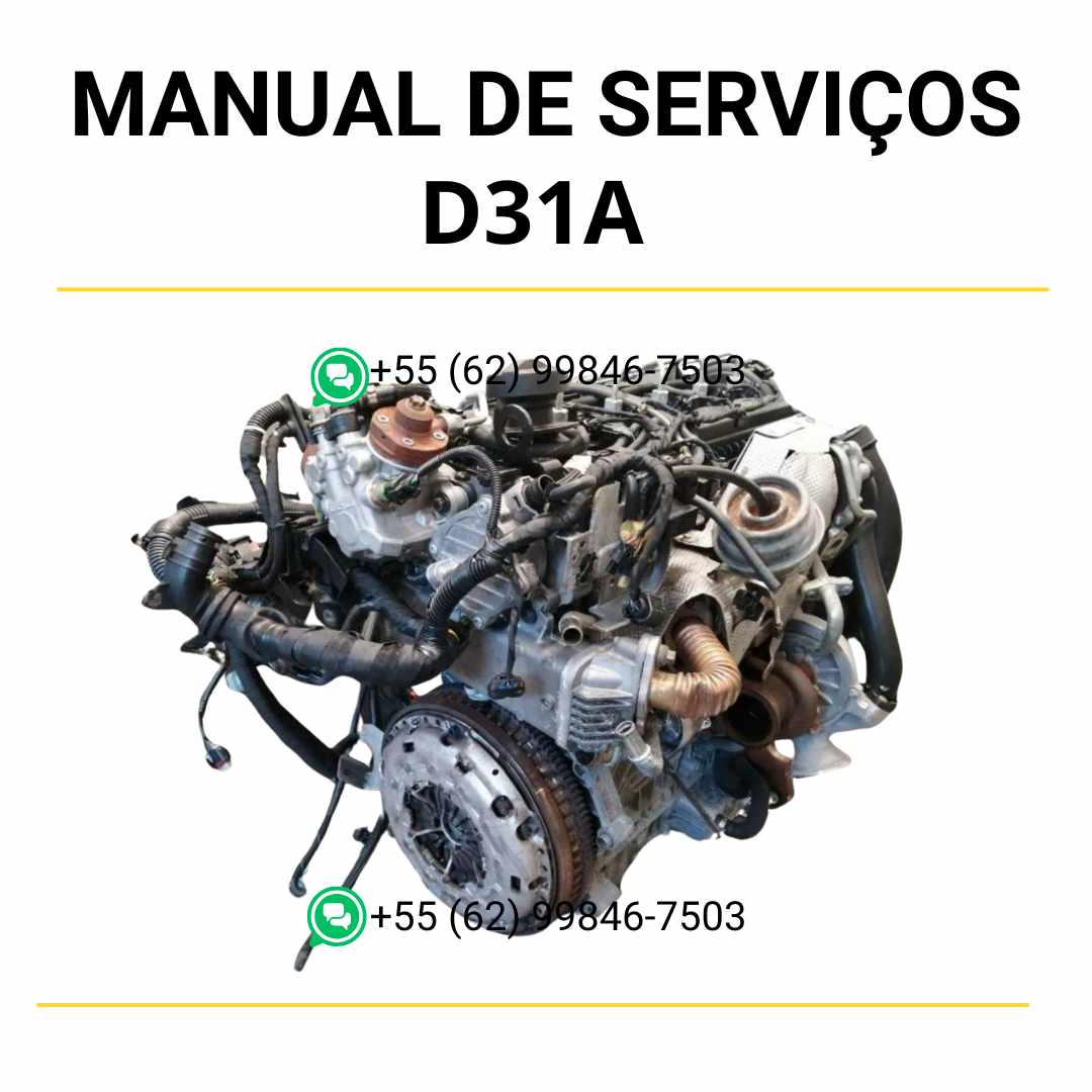Manual de serviço de oficina do motor Volvo D3.1A em PDF, com instruções detalhadas de desmontagem, ajustes e reparos completos.