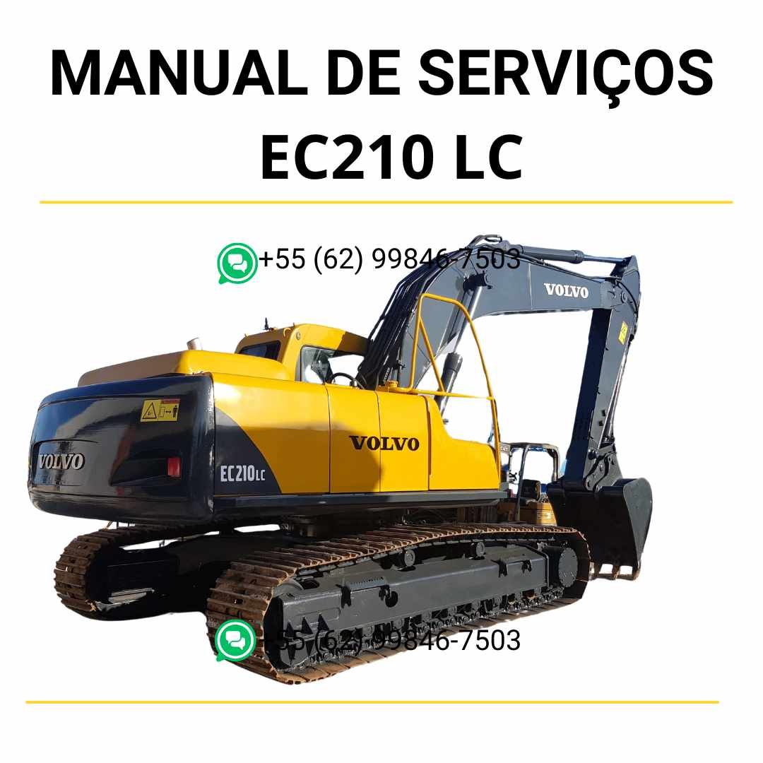 Manual de serviço Volvo EC210 LC escavadeira em PDF com guia completo de manutenção, instruções técnicas detalhadas e orientações práticas de reparo