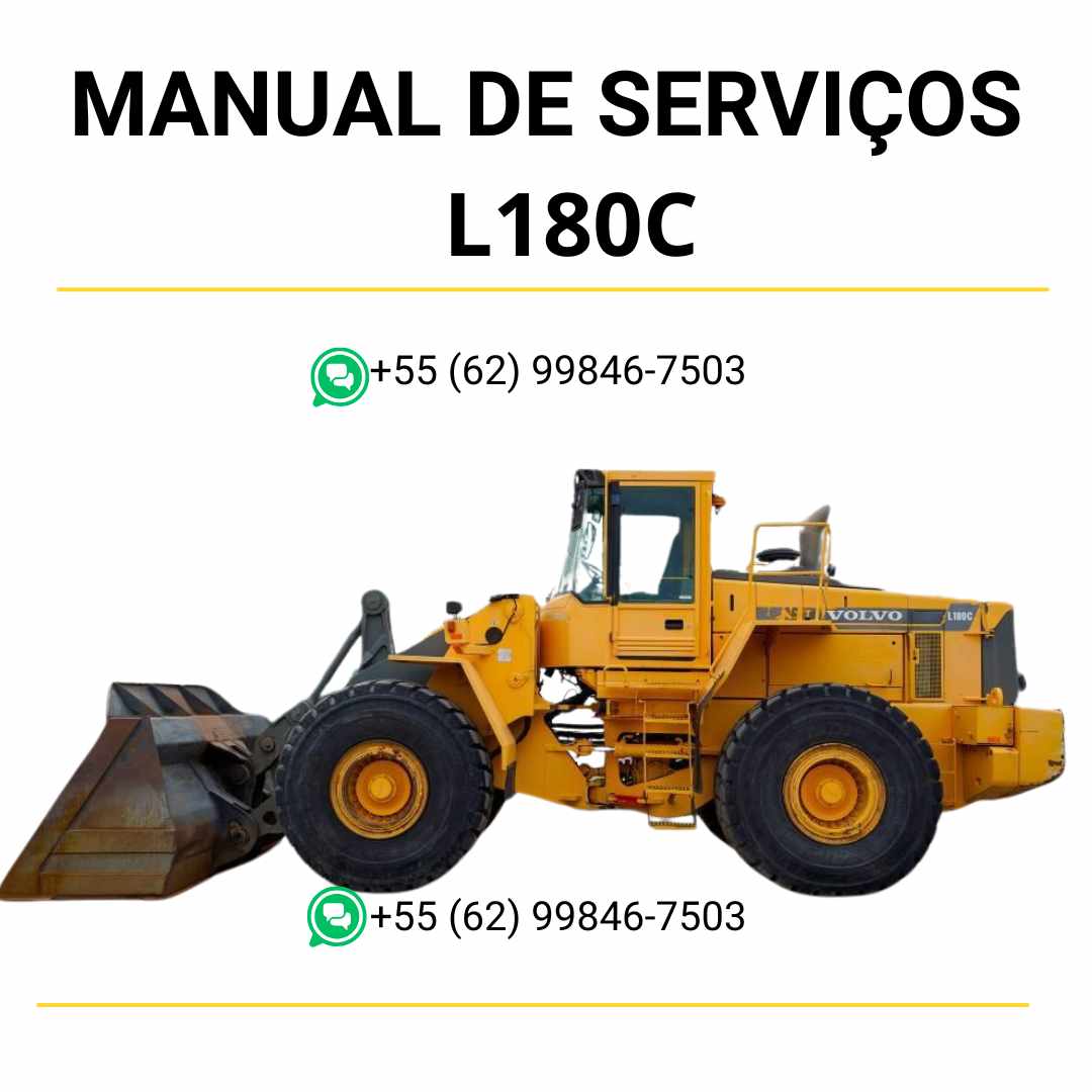 Manual de serviço Volvo L180C carregadeira em PDF com guia completo de manutenção, instruções detalhadas e orientações técnicas de reparo