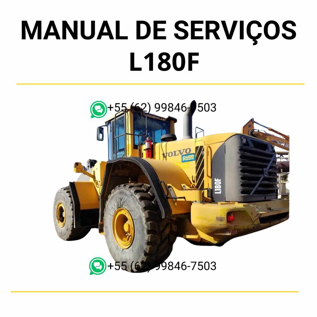 Manual de serviço de oficina Volvo L180F pá carregadeira em PDF com guia técnico completo, ilustrações práticas e instruções detalhadas de manutenção