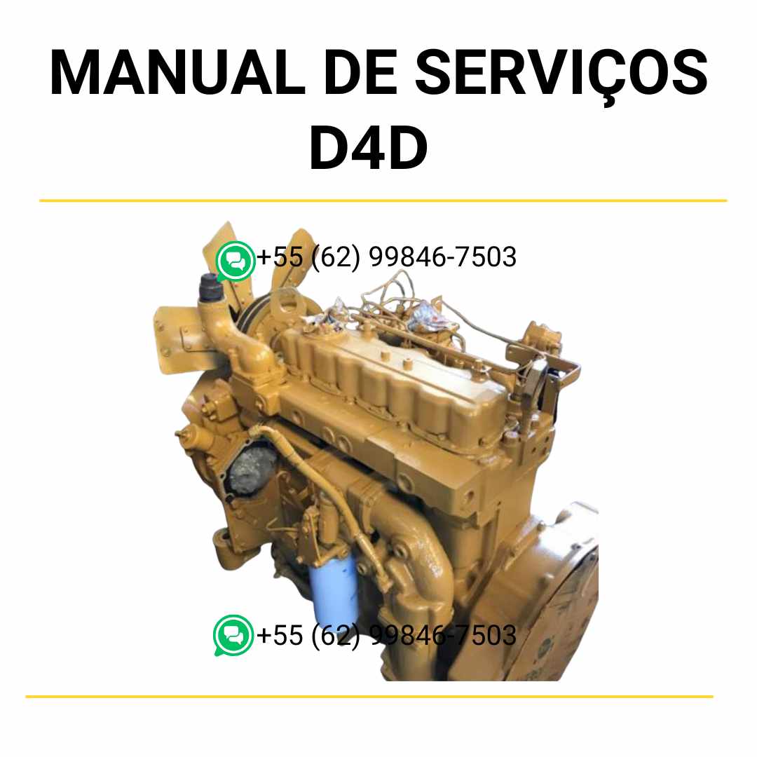 Manual de serviço de oficina do motor Volvo D4D em PDF, com informações completas de manutenção, diagnósticos e reparos para máquinas Volvo