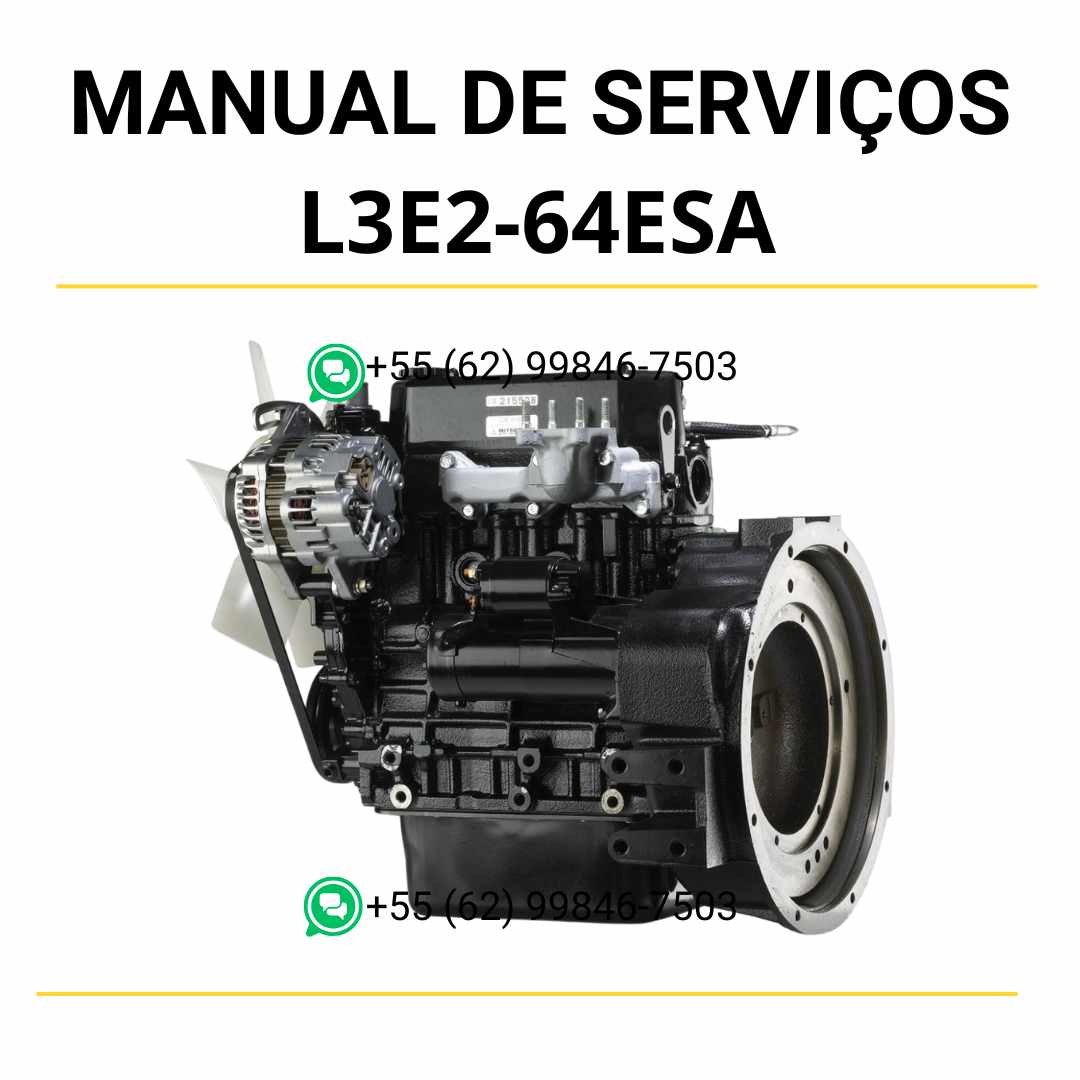 Manual de serviço de oficina do motor Volvo L3E2-64ESA em PDF, com orientações técnicas detalhadas para manutenção, diagnósticos e reparos em máquinas Volvo