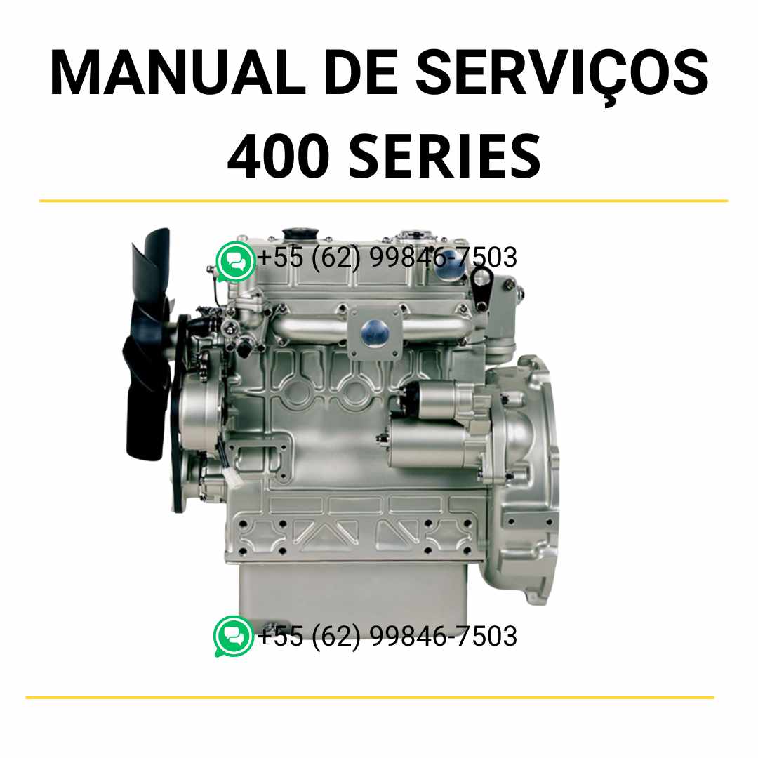 Manual de serviço de oficina do motor Volvo Perkins 400 Series em PDF, com instruções detalhadas de manutenção, reparos e diagnósticos técnicos