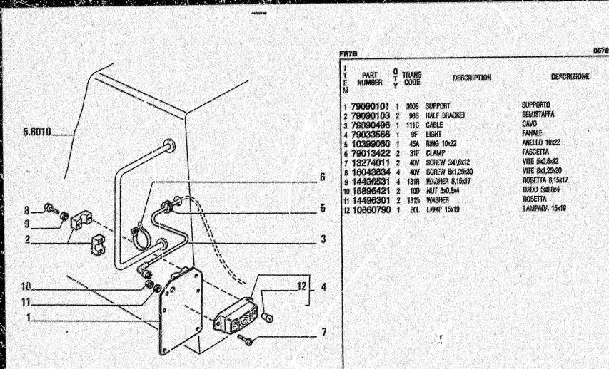 catalago de pecas retroescavadeira FR7B fiat allis