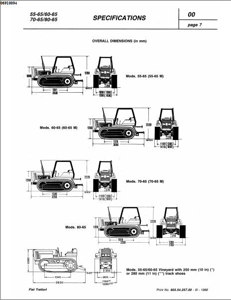 Manual De Serviço FIAT - 55-75, 60-75, 70-75, 80-75 - Trator