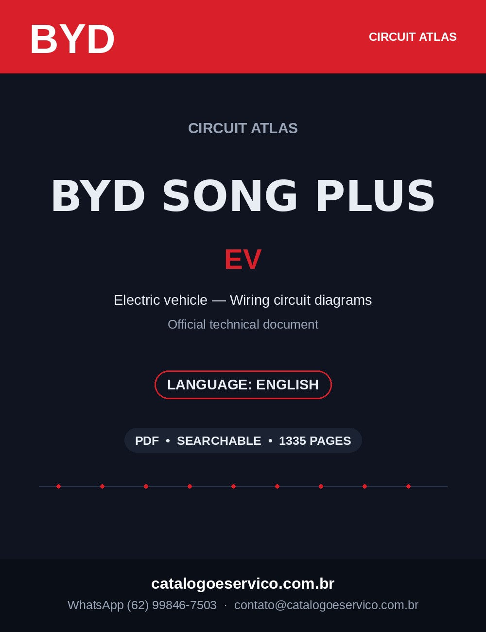Atlas de Circuitos BYD Song Plus EV (Inglês)