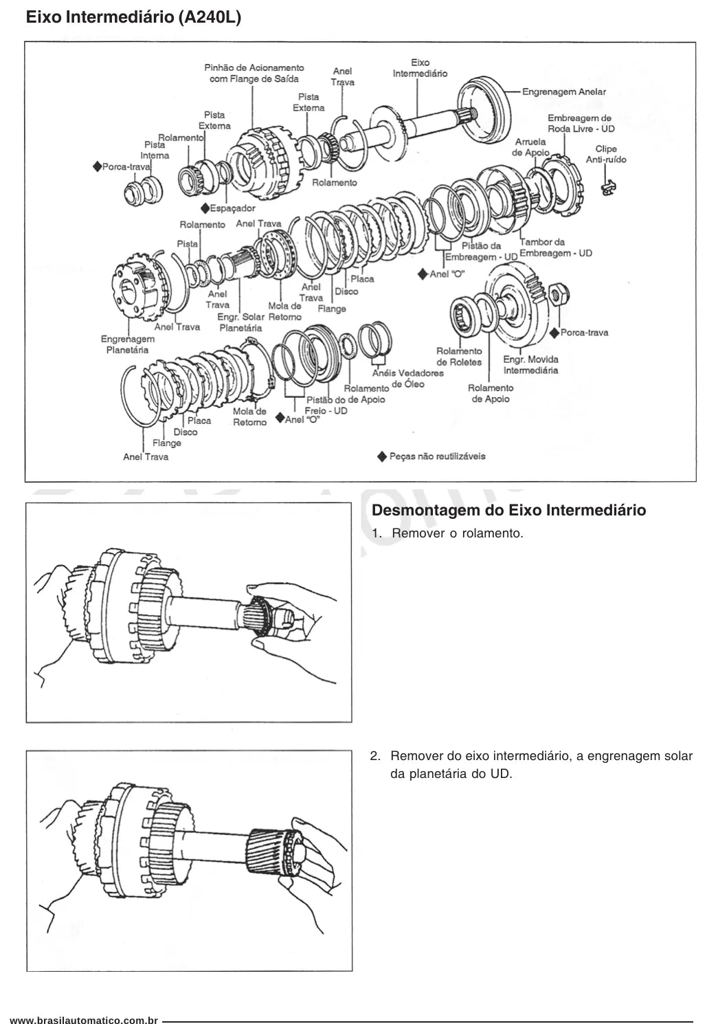 Manual de Reparação Câmbio Automático Toyota A240E A245E — página interna 1 do PDF (Manual de Reparação)