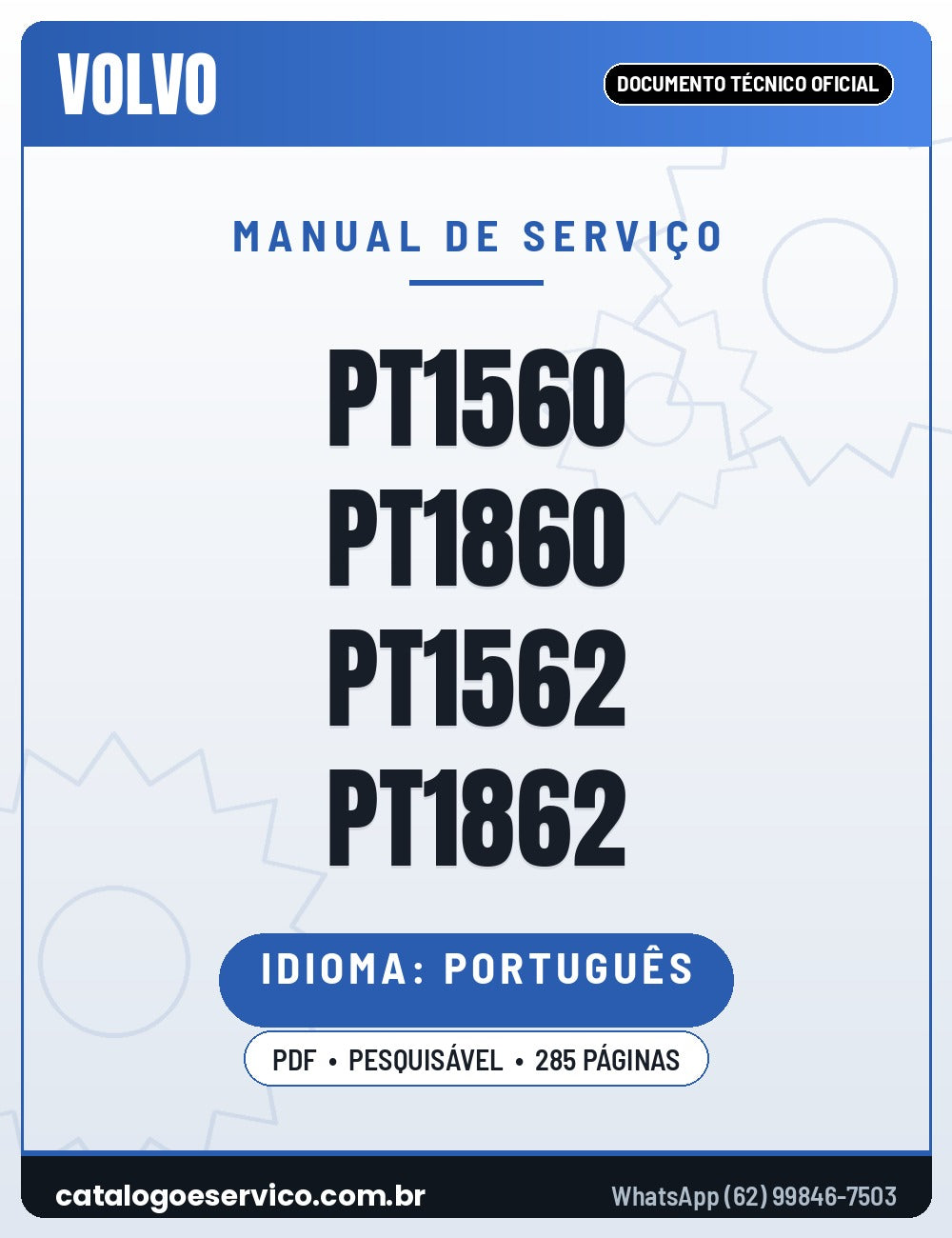 Manual de Serviço VOLVO PT1560 PT1860 PT1562
