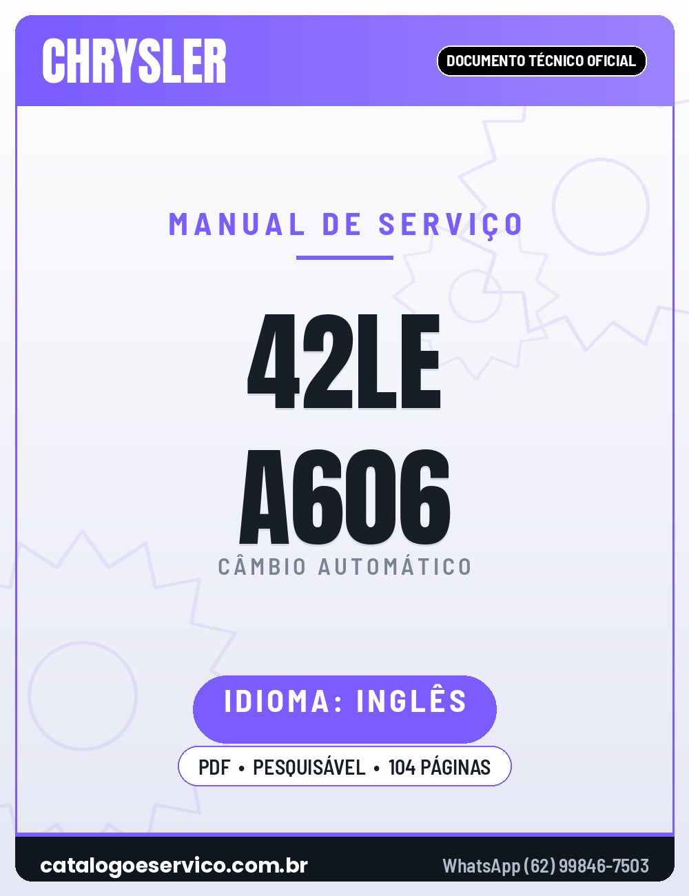 Manual de Serviço CHRYSLER 42LE A606