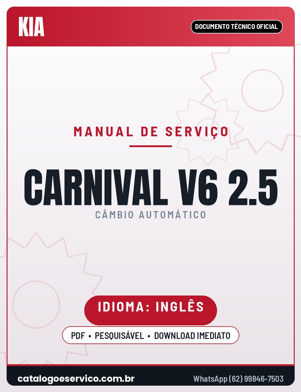 Manual de Serviço KIA CARNIVAL V6 2.5