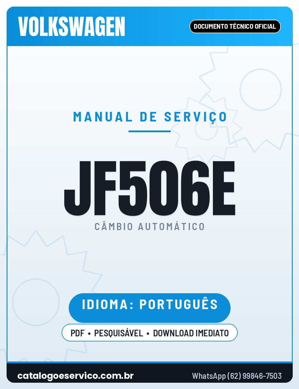 Capa — Manual de Reparação Câmbio Automático Jatco JF506-E (VW 09A / JA5A-EL)