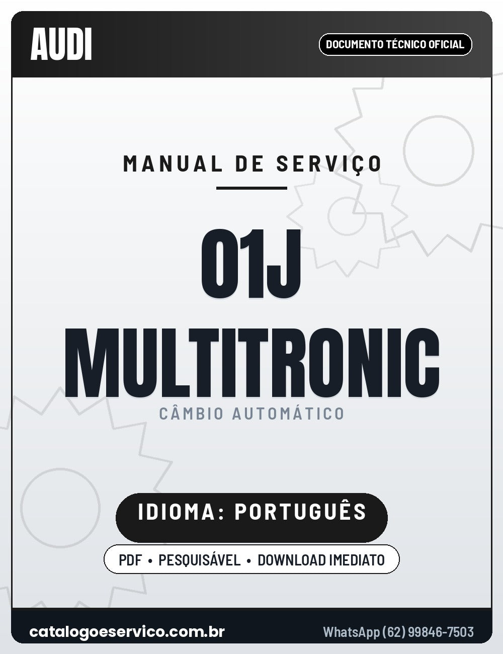 Capa - Manual de Reparação Audi / Volkswagen 01J Multitronic (CVT)