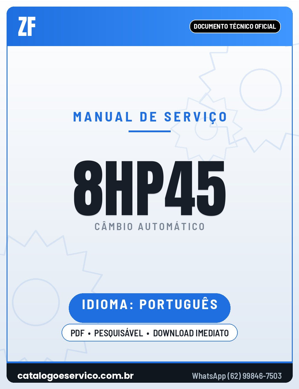 Capa — Manual de Serviço Câmbio Automático ZF 8HP45 (845RE) Amarok BMW