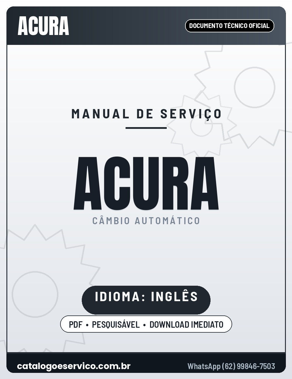 Manual de Serviço ACURA ACURA