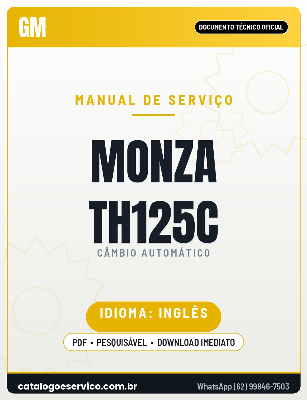 Capa — Manual de Serviço Câmbio Automático GM TH125C — Diagnóstico Seção 7A (Inglês)