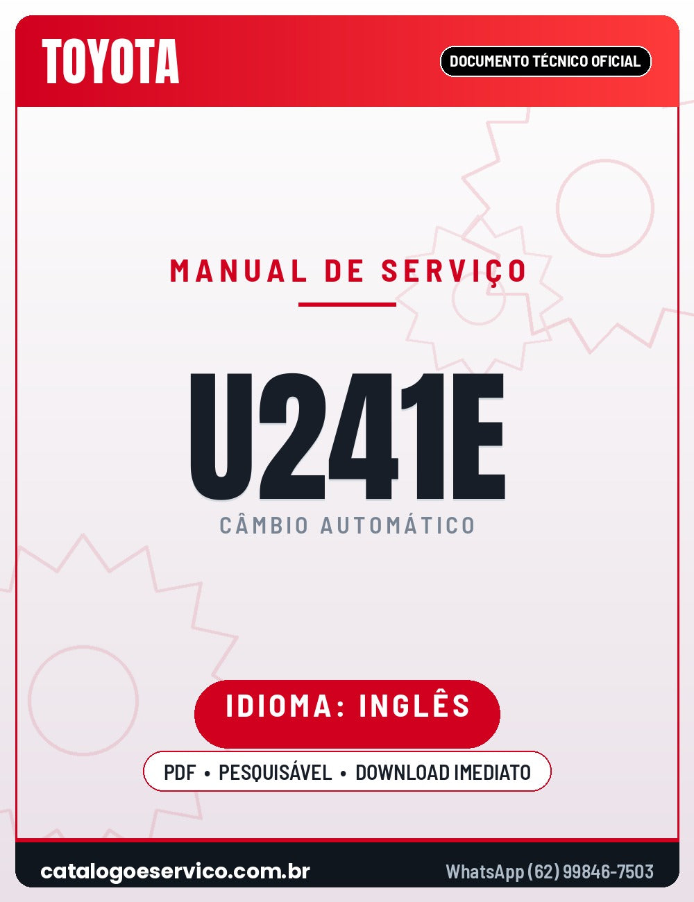 Capa — Manual de Reparação Câmbio Automático Toyota U241E (Inglês)