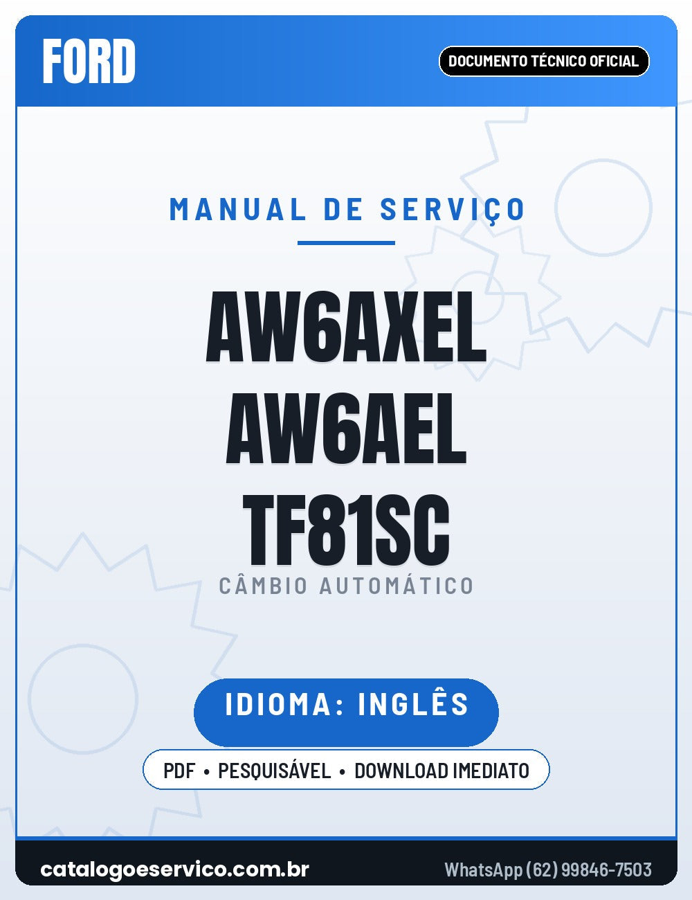 Capa - Manual de Serviço Aisin AW6A-EL / AW6AX-EL / TF-81SC