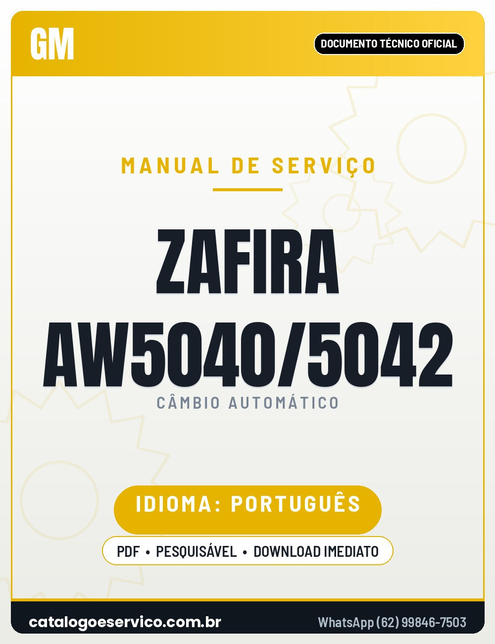 Capa — Manual de Reparação Câmbio Automático Aisin AW 50-40 AW 50-42 (GM AF20 AF22)