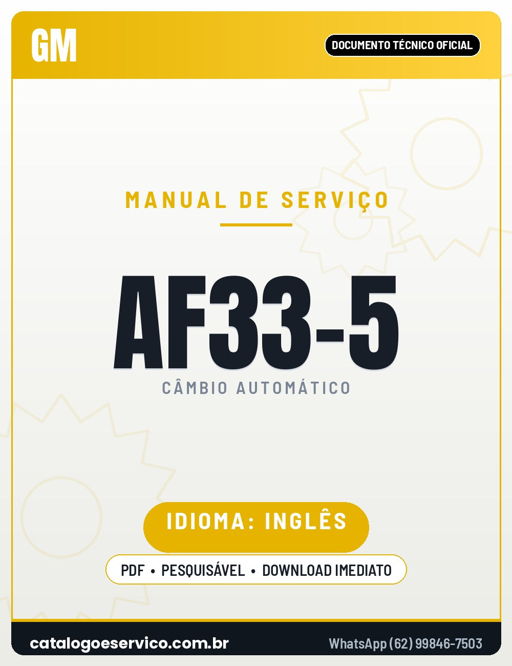Manual de Serviço GM AF33-5