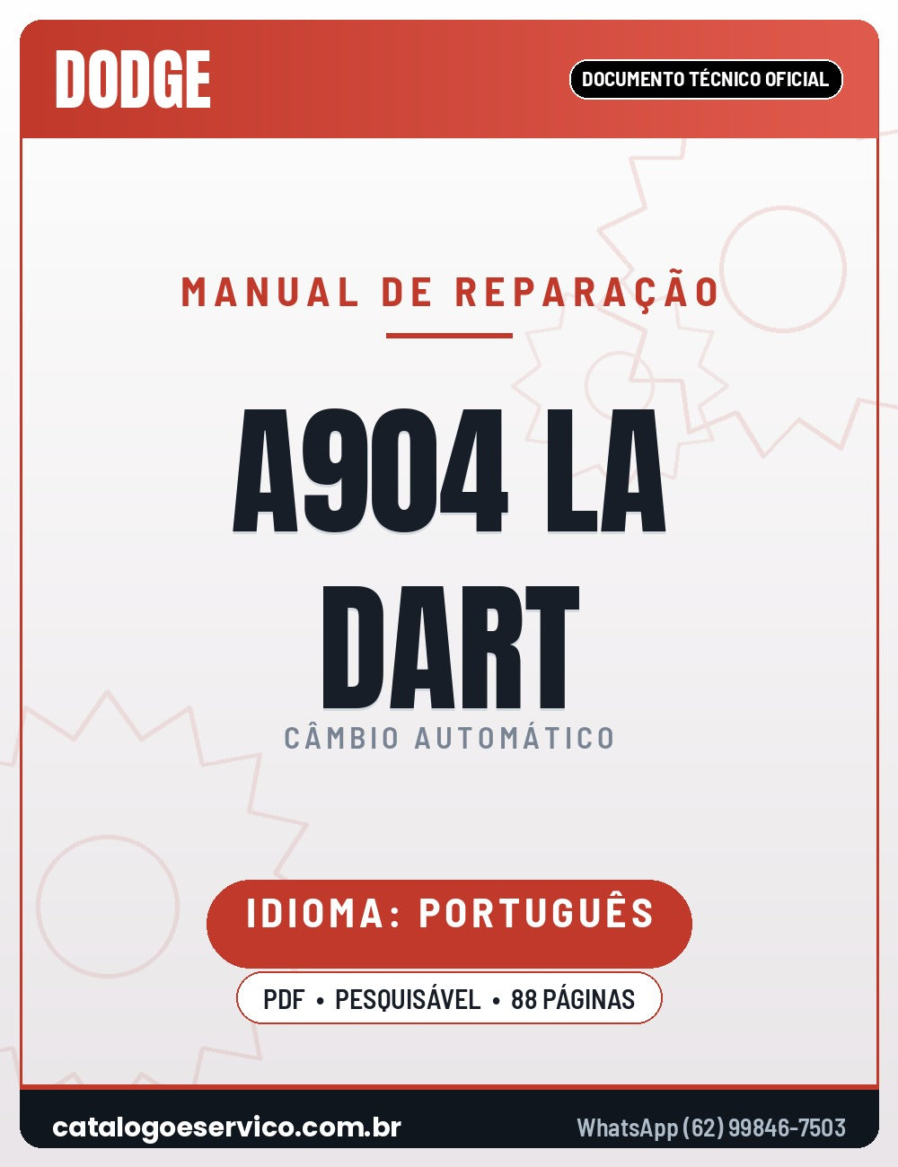 Capa - Manual de Reparação Chrysler A904-LA