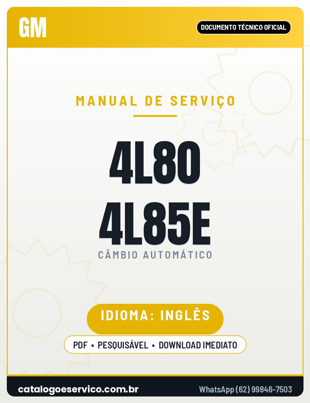 Capa - Manual de Reparação General Motors THM 4L80-E / 4L85-E