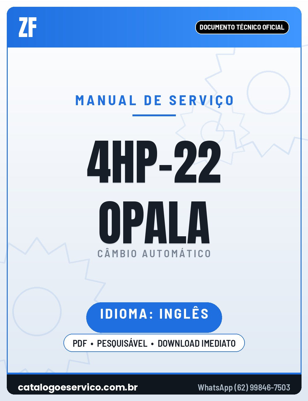 Capa — Manual de Reparação Câmbio Automático ZF 4HP22 (Inglês)