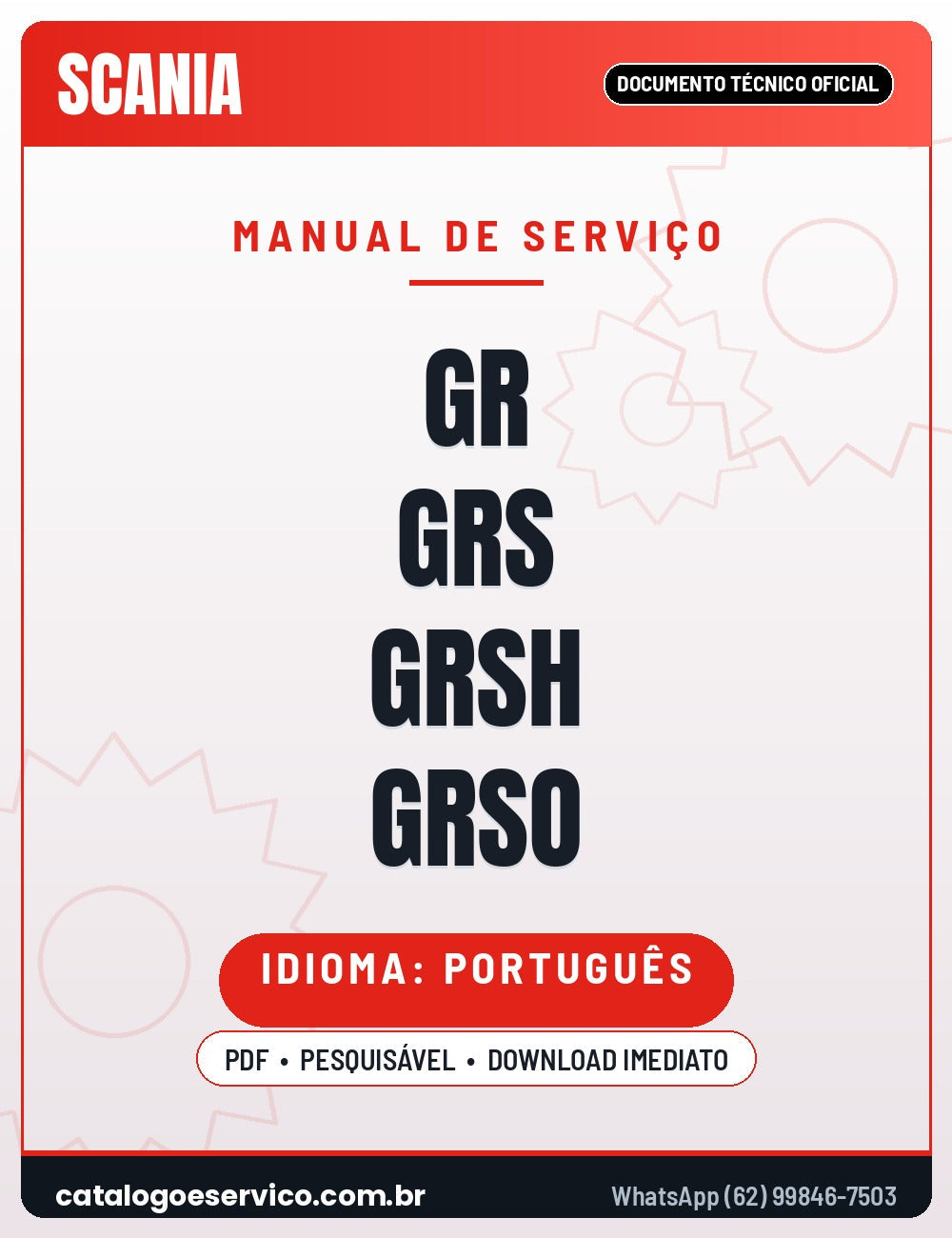 Capa — Manual de Serviço Caixa de Mudanças Scania GR900