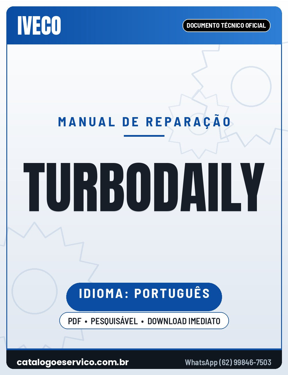 Capa — Manual de Reparação Caixa de Mudanças Iveco TurboDaily 2826.5