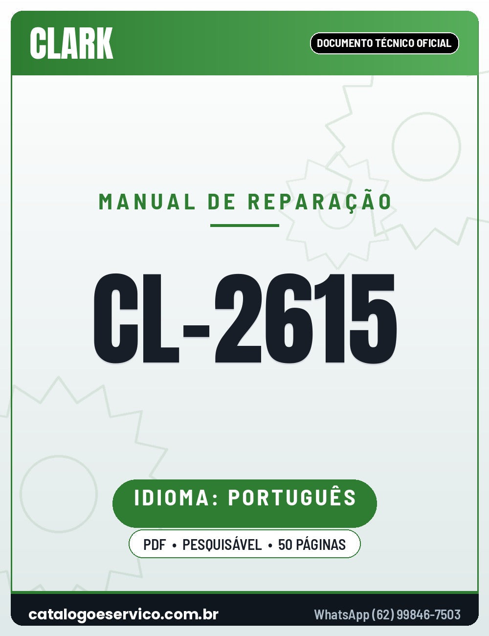 Manual de Reparação CLARK CL-2615