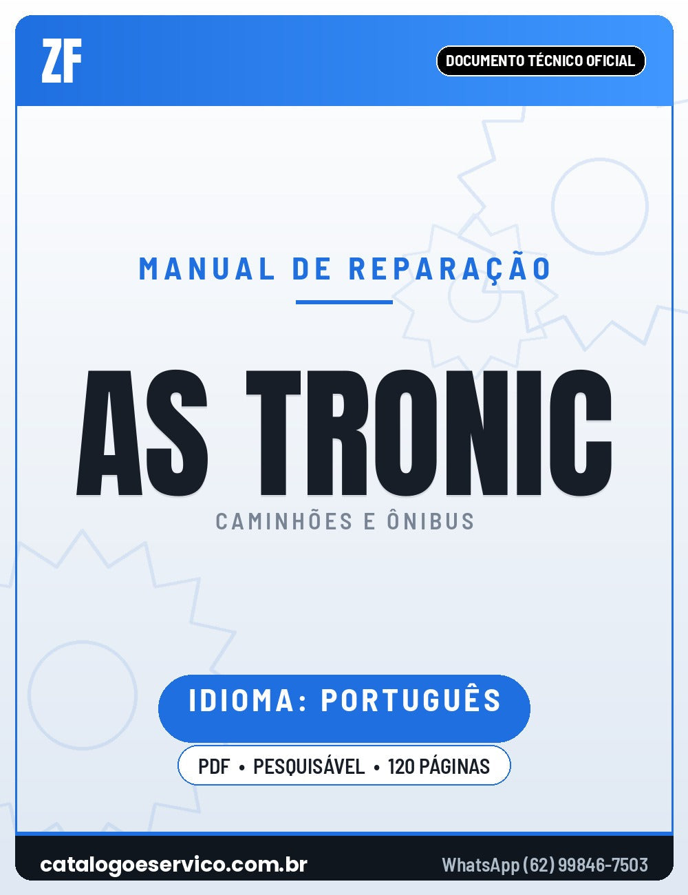 Capa — Manual de Reparação Caixa de Câmbio ZF AS Tronic 10, 12 e 16 Marchas