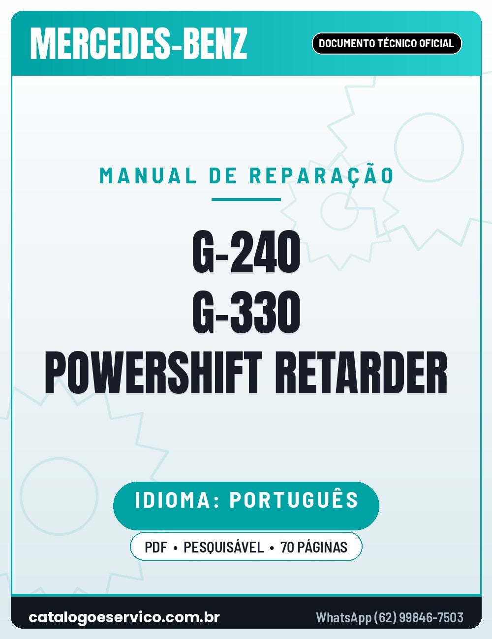 Capa — Manual de Serviço Caixa Mercedes-Benz G-240 G-280 G-281 G-330 PowerShift e Retarder Voith