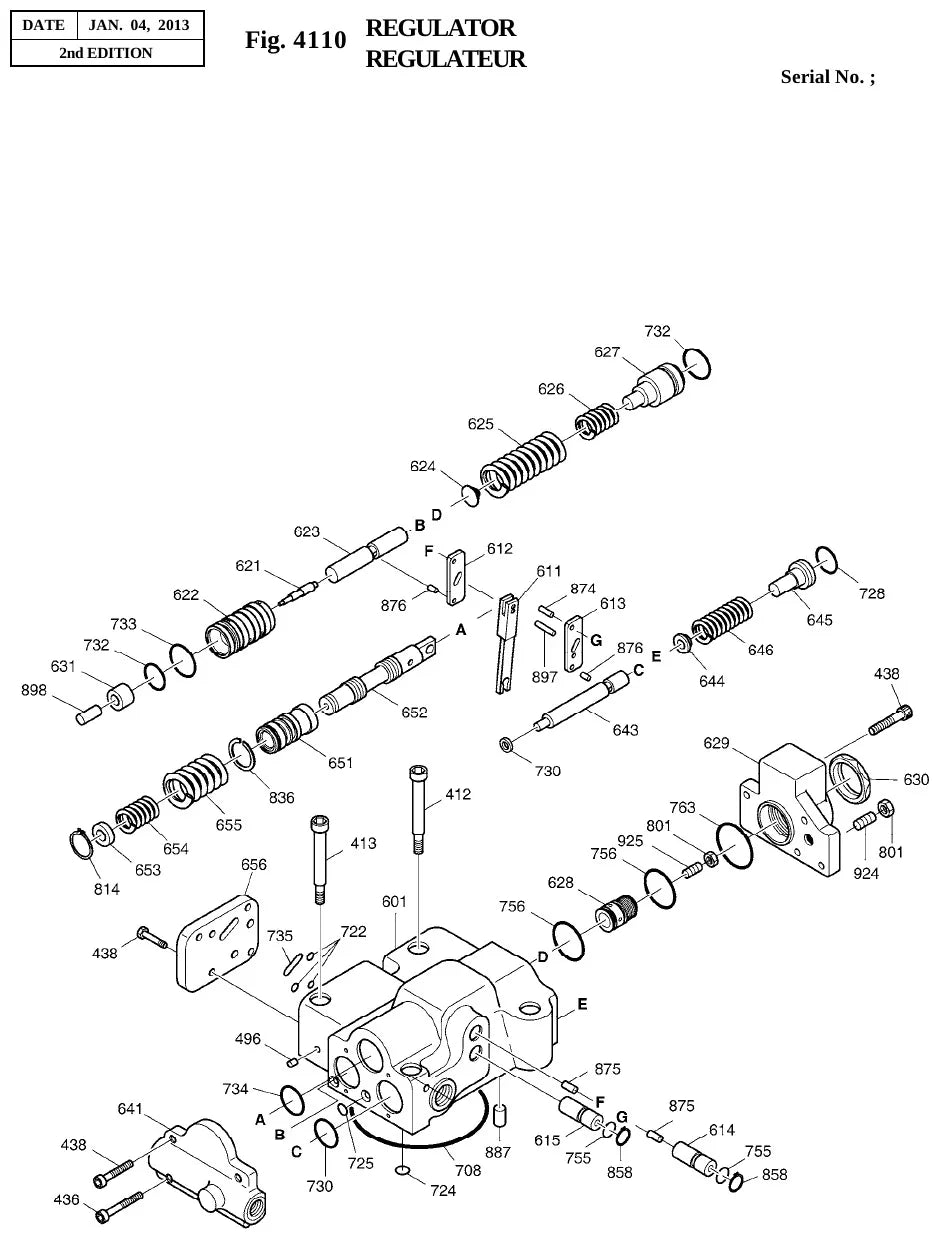 Catálogo de Peças Doosan DX225LC-3 — vista explodida 1