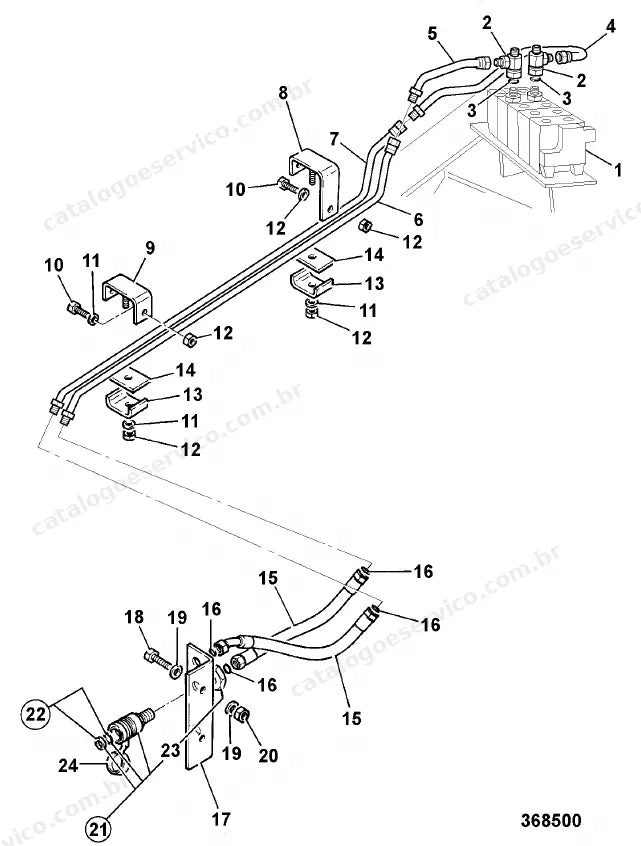 Catálogo de peças JCB Fastrac 2140 — vista explodida 3 de 4