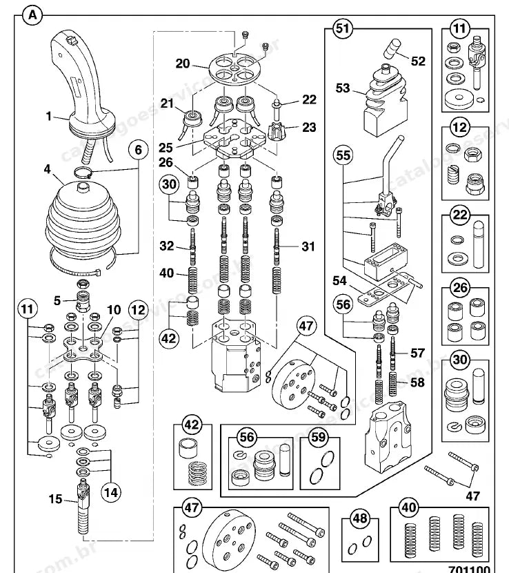Catálogo de peças JCB 416 — vista explodida 2 de 4