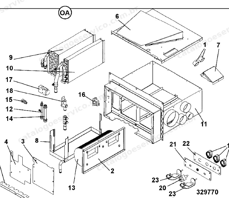 Catálogo de peças JCB 426B — vista explodida 4 de 4