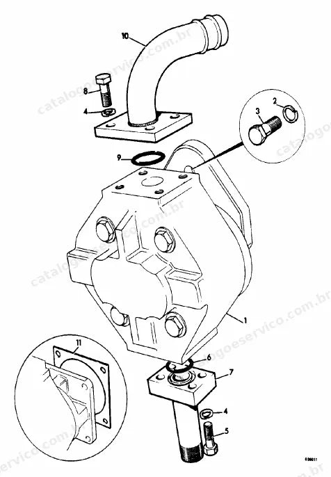 Catálogo de peças JCB 428 — vista explodida 2 de 4