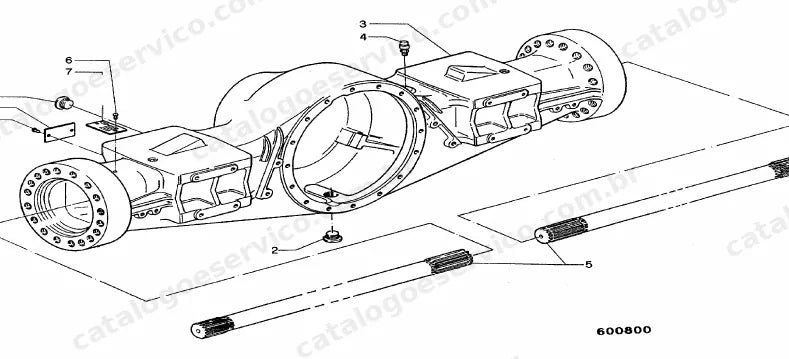 Catálogo de peças JCB 456B — vista explodida 1 de 4