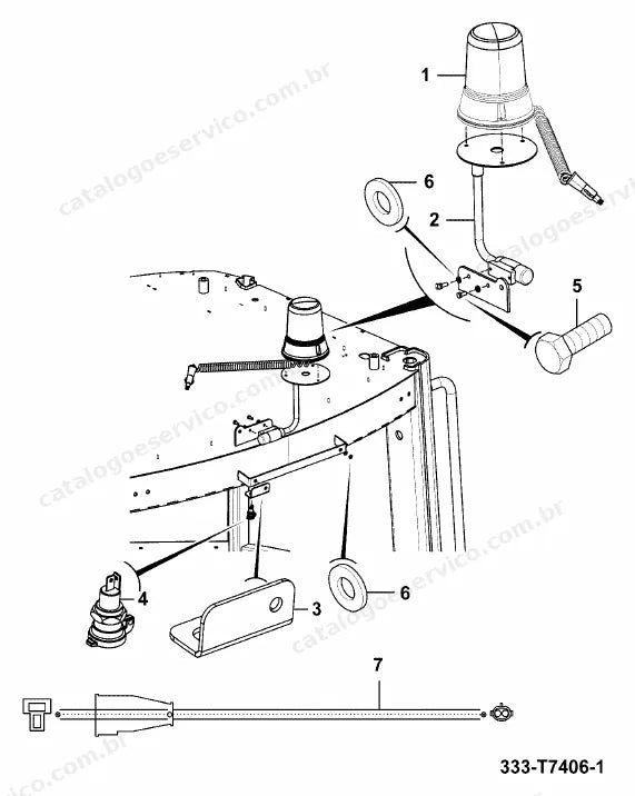 Catálogo de peças JCB 467 — vista explodida 3 de 4