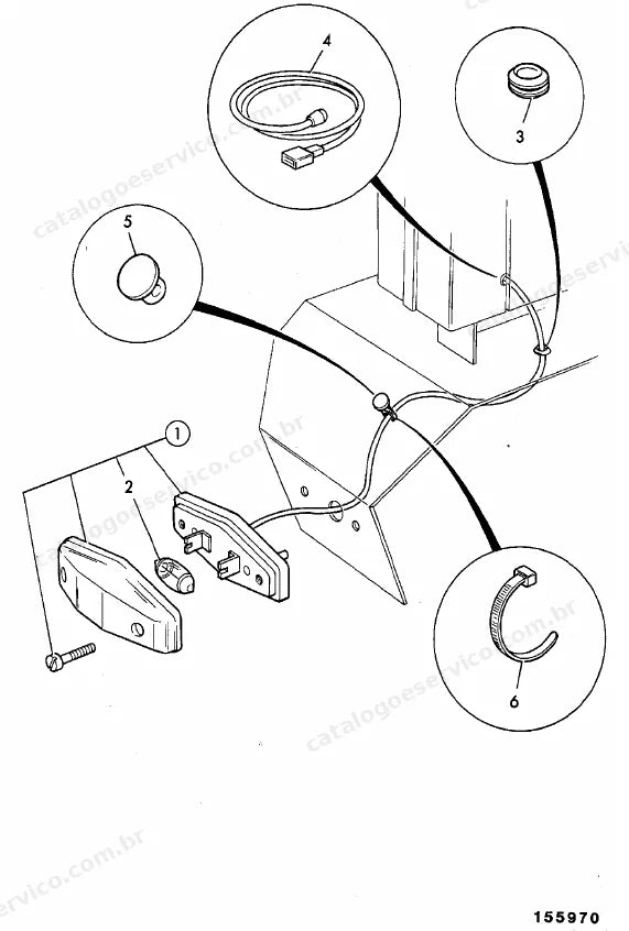 Catálogo de peças JCB 505-22 — vista explodida 3 de 4