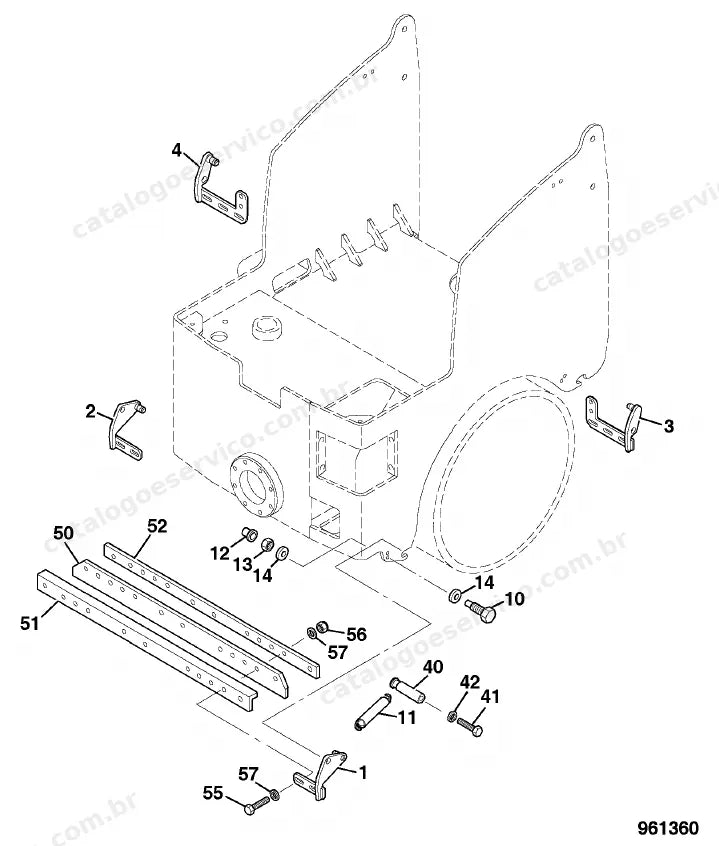 Catálogo de peças JCB VMT160 — vista explodida 3 de 4