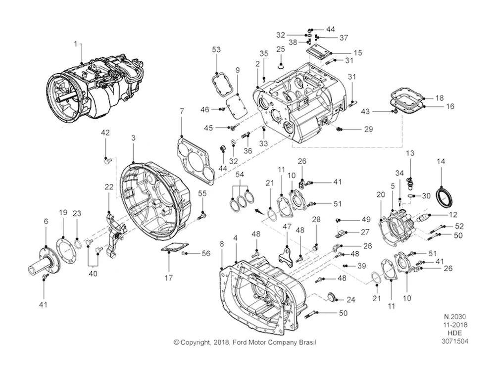 Catálogo de Peças Ford Cargo 1317 4x2 — vista explodida 2