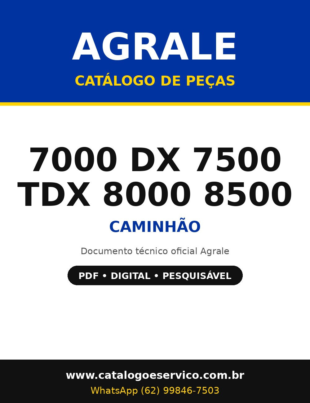 Catálogo Agrale 7000 DX 7500 TDX 8000 8500